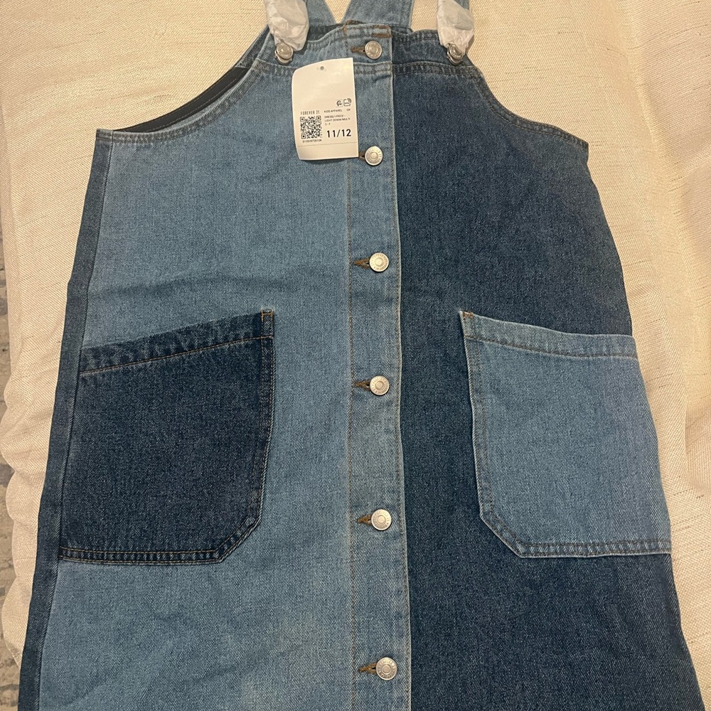 Forever 21 Blue Denim Overalls for girl.